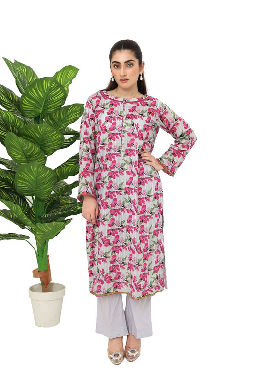 Crimson Flora – Stitched Printed Lawn 2 Piece