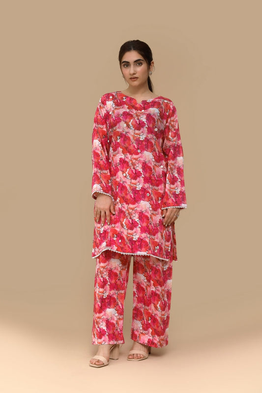 Rose Bloom – Stitched Printed Lawn 2 Piece
