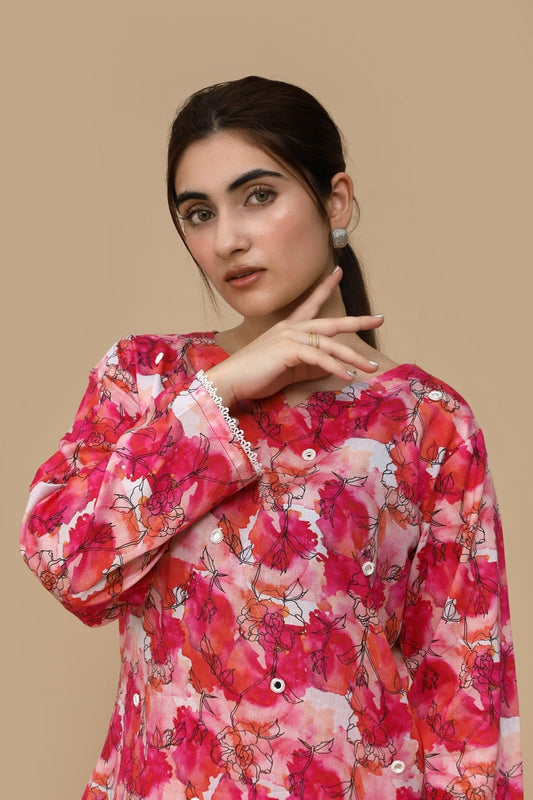 Rose Bloom – Stitched Printed Lawn 2 Piece